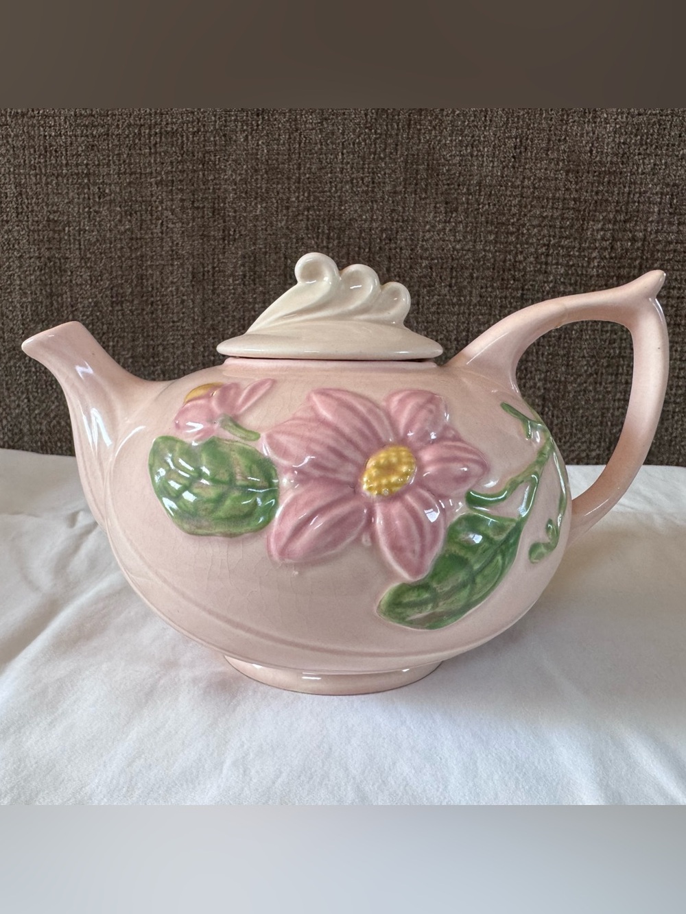 Pink Floral Ceramic Art Teapot - Decorative Home Art